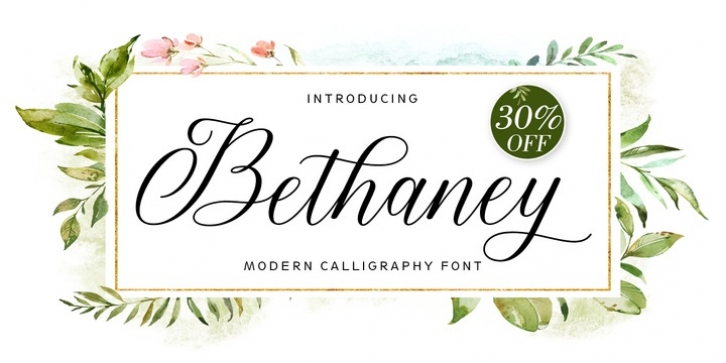 Bethaney Script font preview