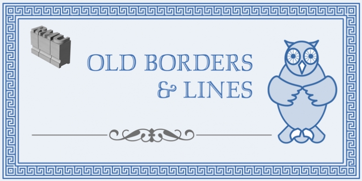 Old Borders And Lines font preview