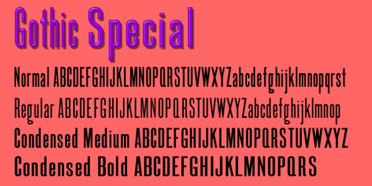 Gothic Special font preview