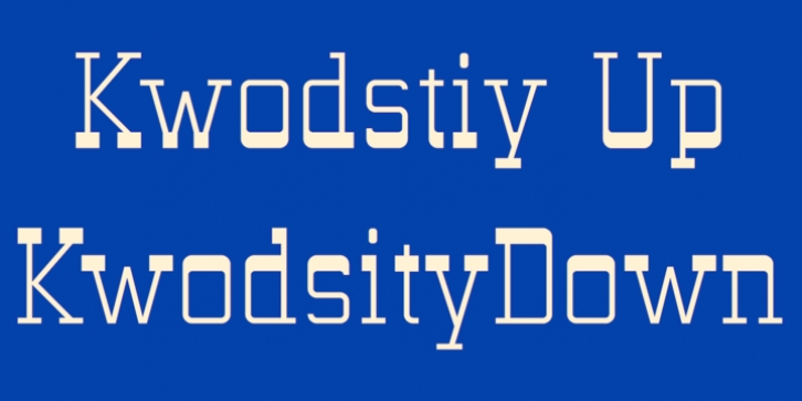 Kwodsity font preview