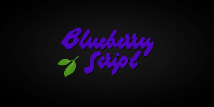 Blueberry Script font preview