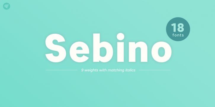 Sebino font preview