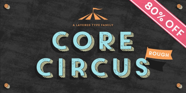 Core Circus Rough font preview