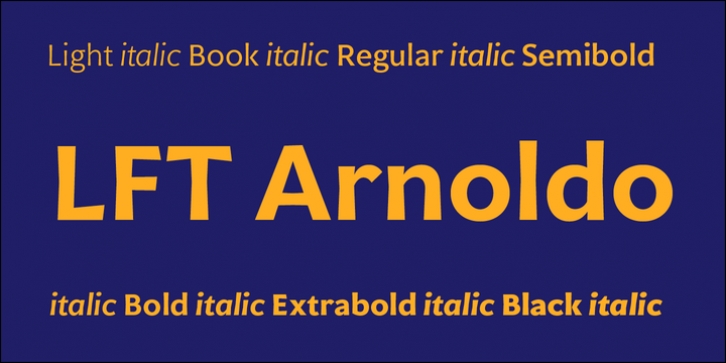 LFT Arnoldo font preview