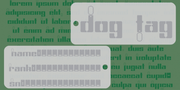 Dog Tag font preview