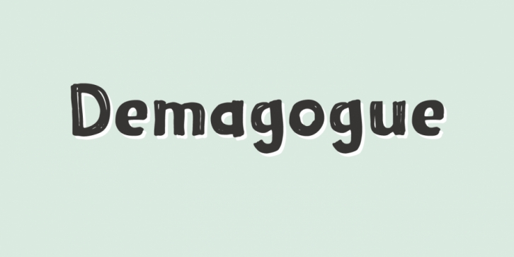 Demagogue font preview