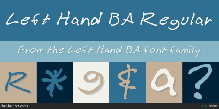 Left Hand BA font preview