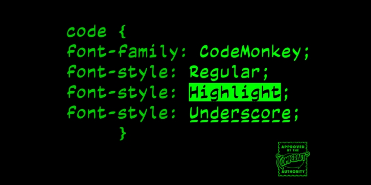 Code Monkey Constant font preview