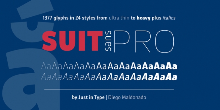 Suit Sans Pro font preview