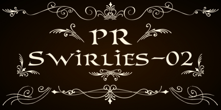 PR Swirlies 02 font preview