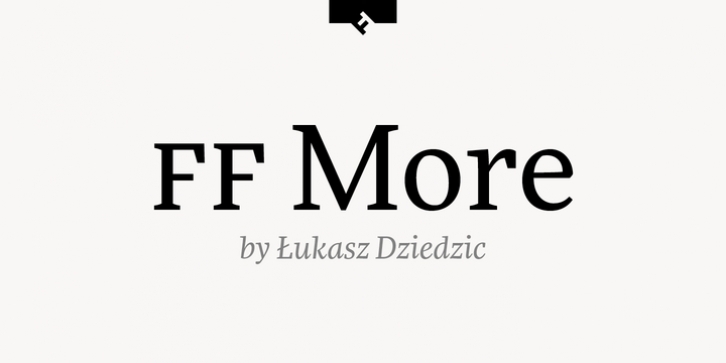 FF More Pro font preview