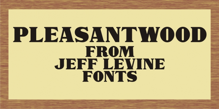 Pleasantwood JNL font preview