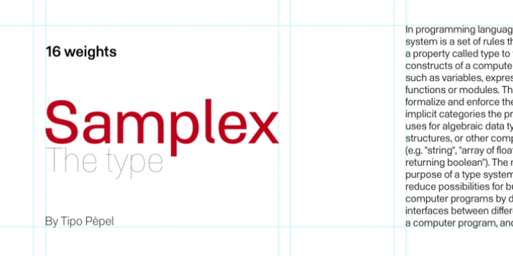 Samplex font preview