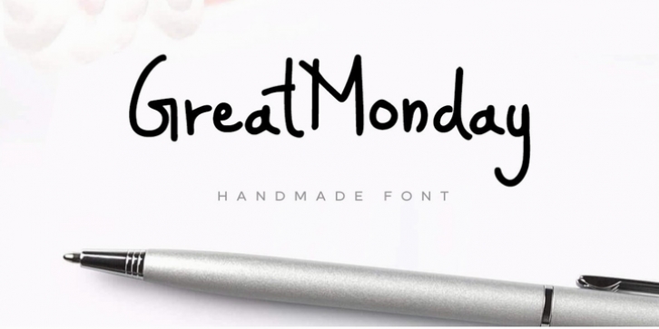Great Monday font preview