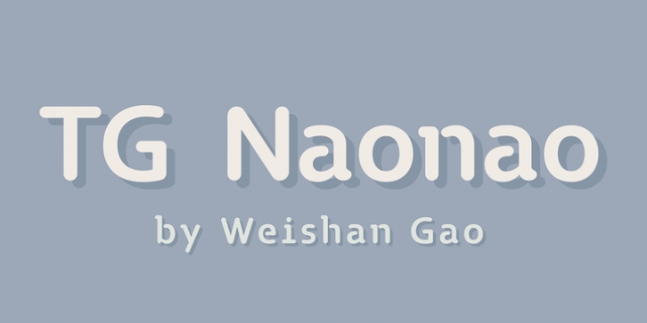 TG Naonao font preview