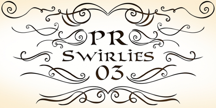 PR Swirlies 03 font preview
