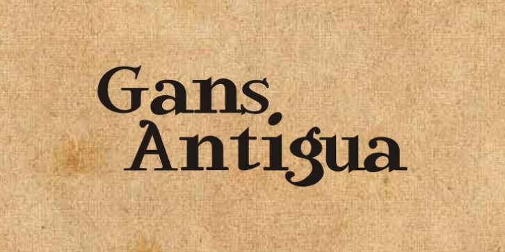 Gans Antigua font preview