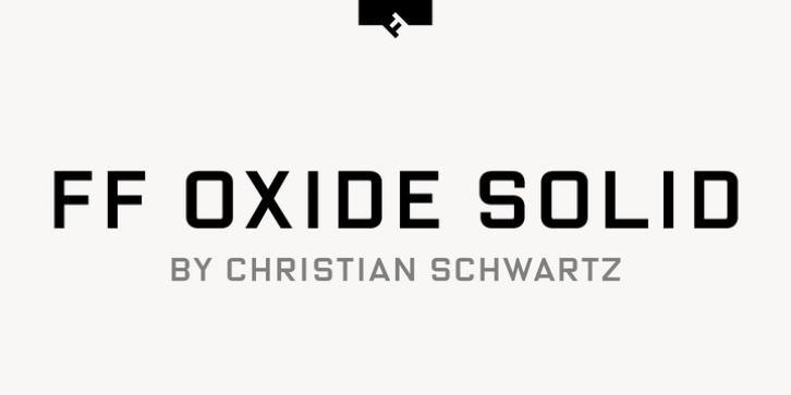 FF Oxide Solid font preview