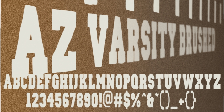 AZ Varsity font preview