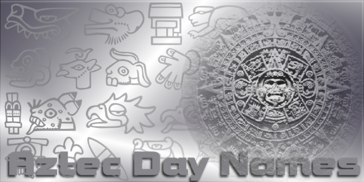 Aztec Day Signs font preview