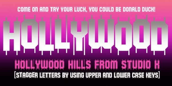 Hollywood Hills font preview