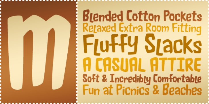 Fluffy Slacks BTN font preview