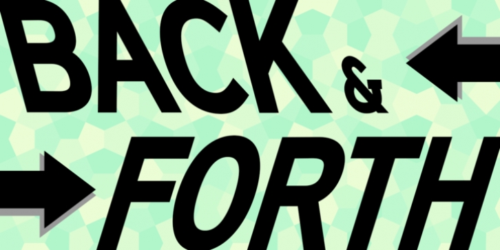 Back And Forth font preview