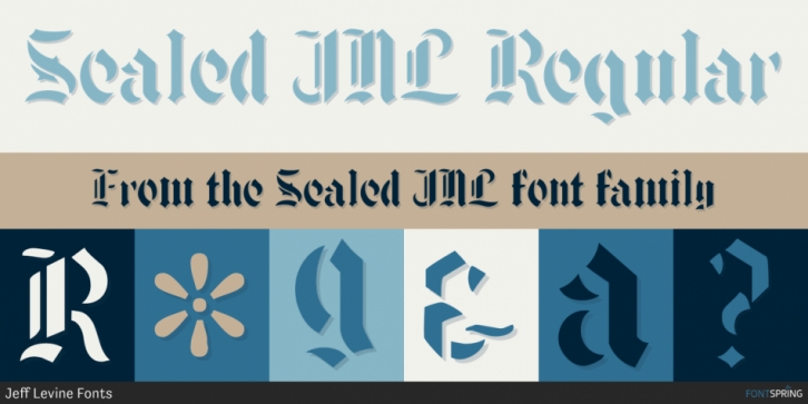 Sealed JNL font preview