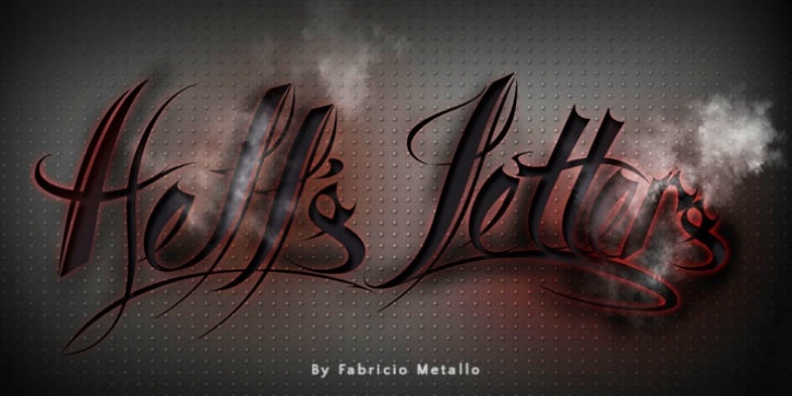 Hell's Letters font preview