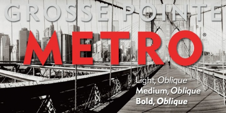 Grosse Pointe Metro font preview