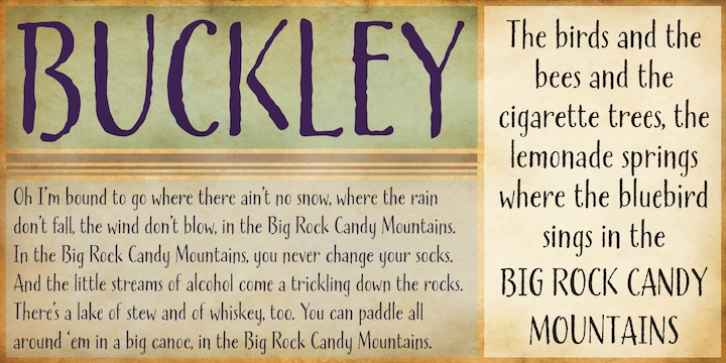 Buckley font preview