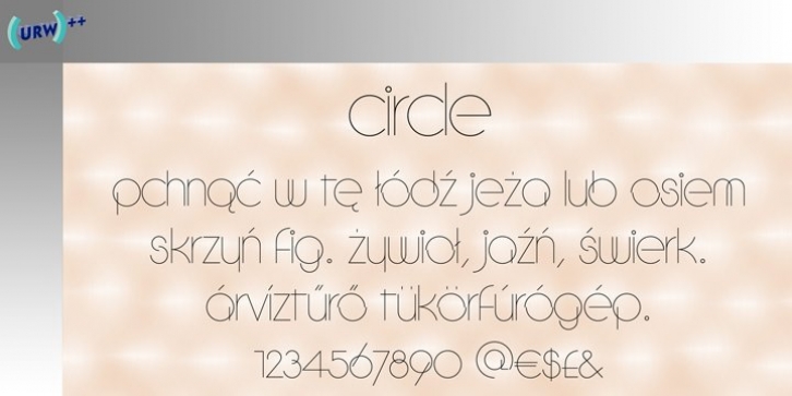 Circle font preview