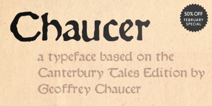 Chaucer font preview