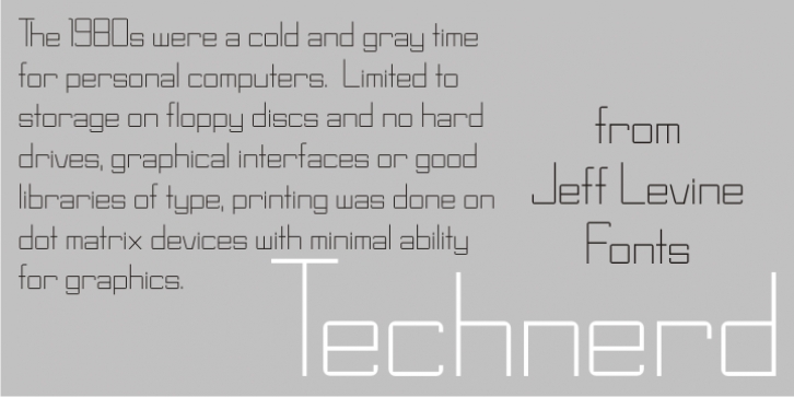 Technerd JNL font preview