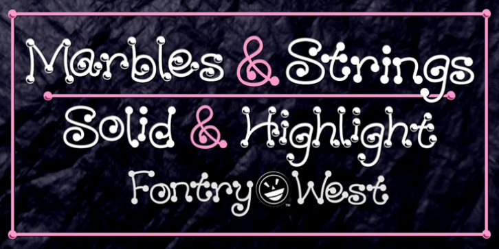 WILD2 Marbles  Strings font preview