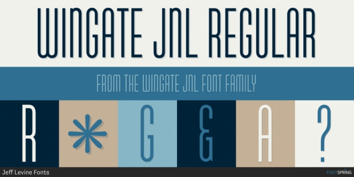 Wingate JNL font preview