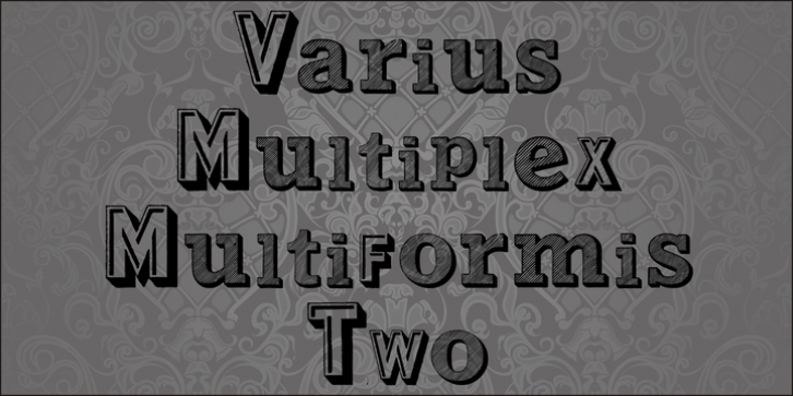 Varius Multiplex Multiformis font preview