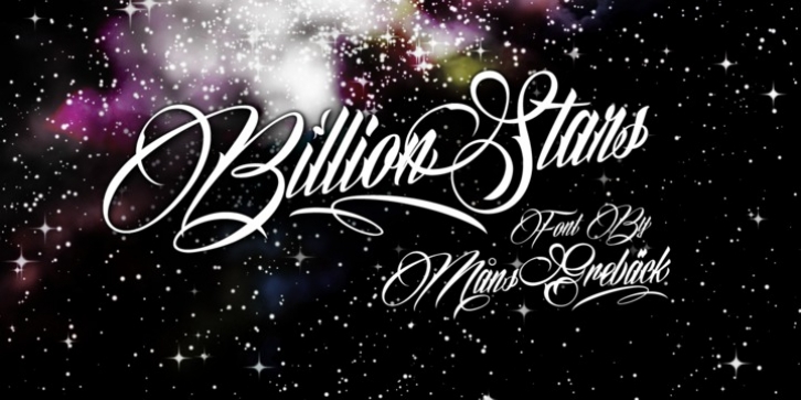 Billion Stars font preview
