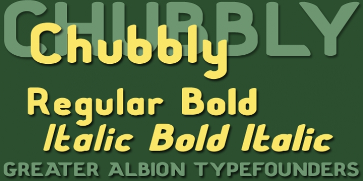 Chubbly font preview