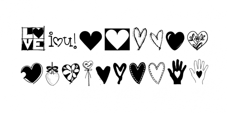Heart Doodles Too font preview