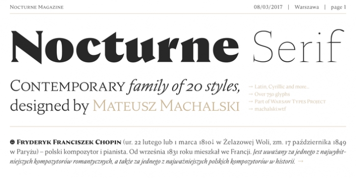 Nocturne Serif font preview