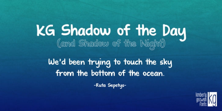 KG Shadow Of The Day font preview