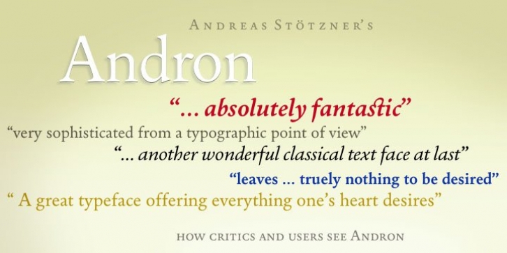 Andron Freefont font preview