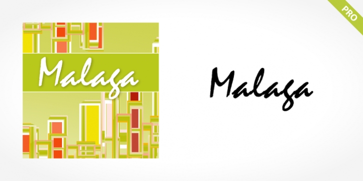 Malaga Pro font preview