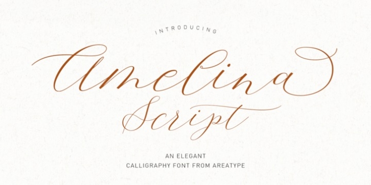 Amelina Script font preview