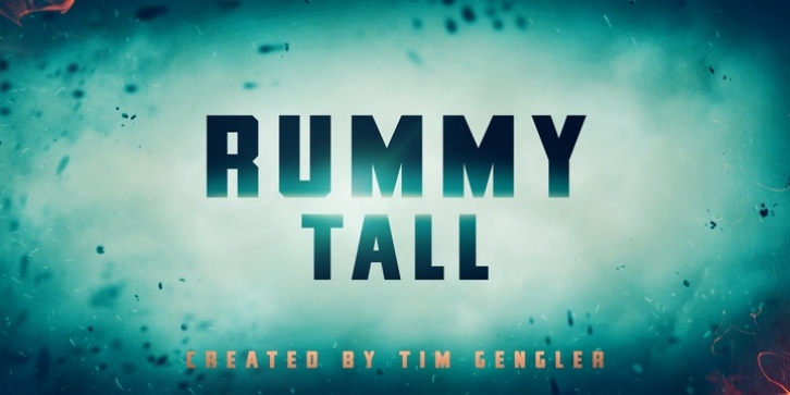 Rummy Tall font preview