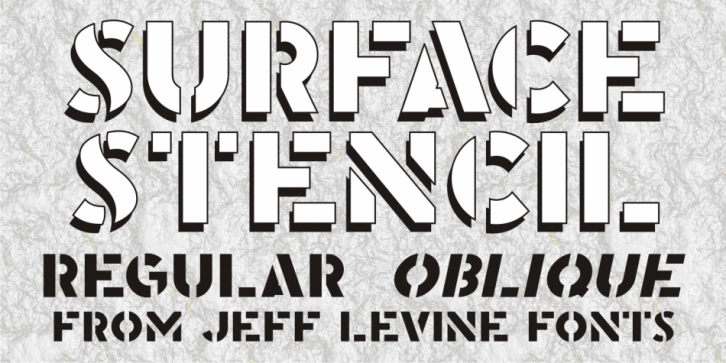 Surface Stencil JNL font preview