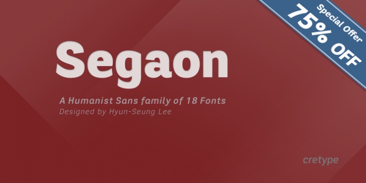 Segaon font preview