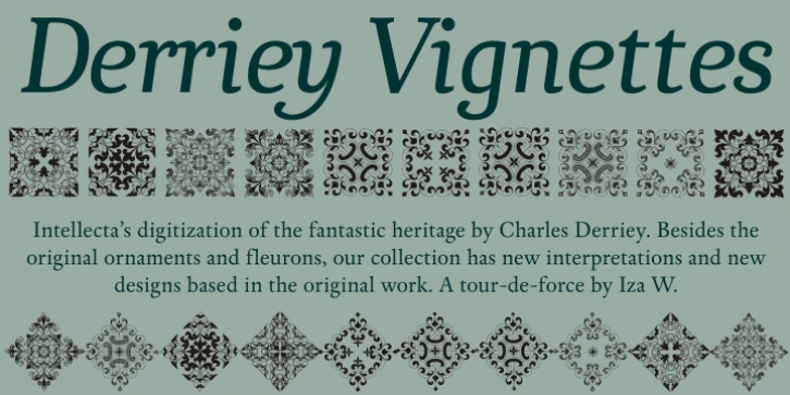 Derriey Vignettes font preview