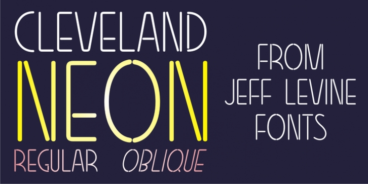 Cleveland Neon JNL font preview
